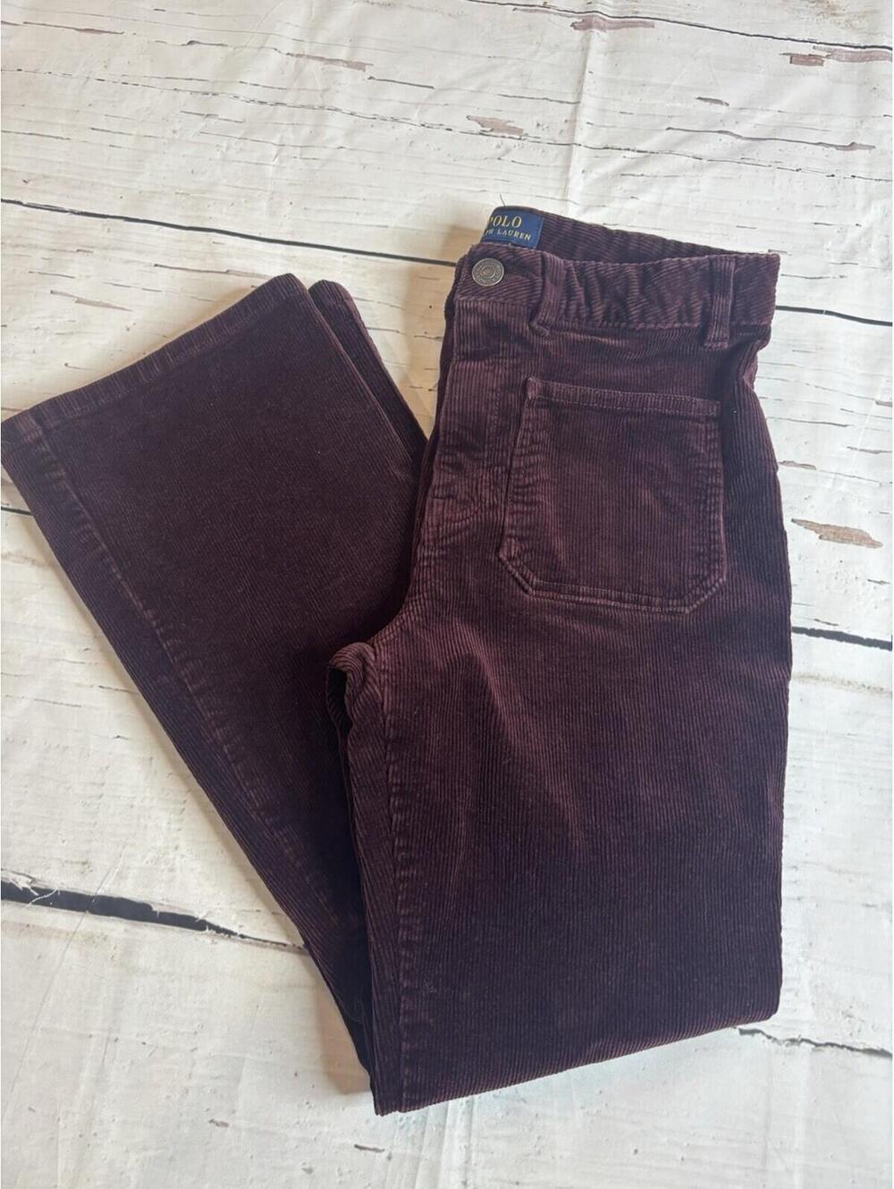 Polo Ralph Lauren Flare Corduroy Pants Girls 12 Adjustable Waist (A5)